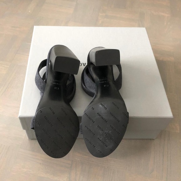 Japanese denim heeled sandal - Picture 4 of 4